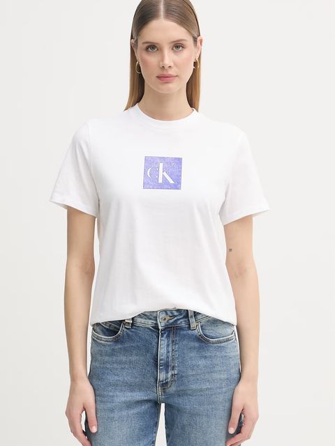 Calvin Klein Jeans t-shirt damski bawełniany - zdjęcie produktu nr 2