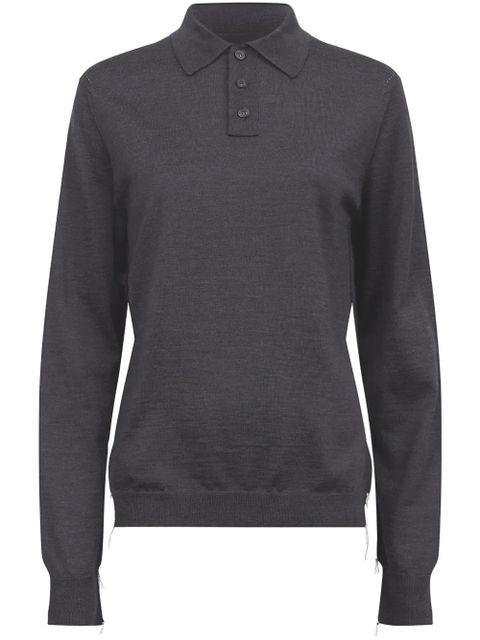 Maison Margiela wool polo jumper - Grey - zdjęcie produktu nr 1