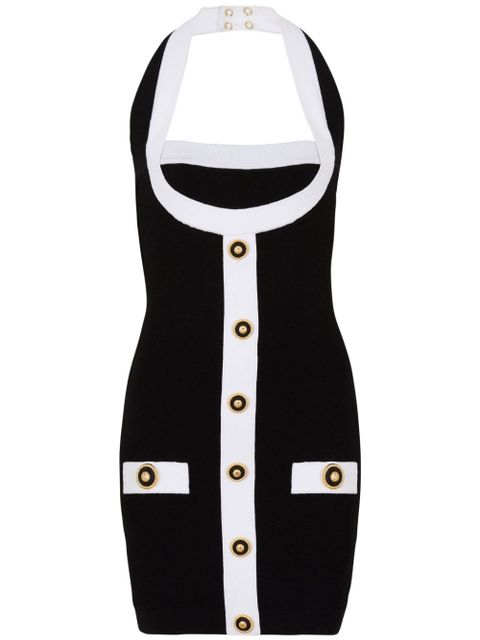 Balmain two-tone halterneck dress - Black - zdjęcie produktu nr 1