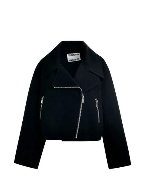 Essentiel Antwerp diagonal-zipped jacket - Black - zdjęcie produktu nr 1