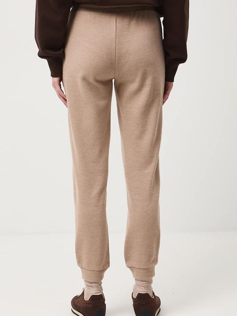 Medicine spodnie dresowe damskie kolor beżowy melanżowe