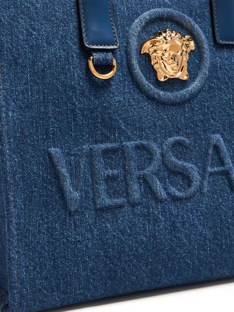 Versace La Medusa denim tote bag - Blue