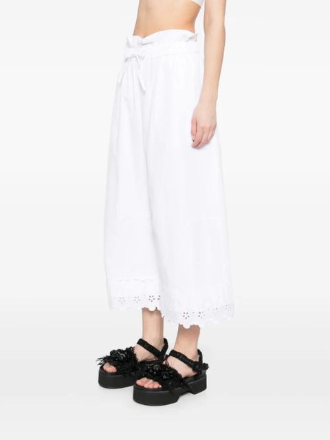 Simone Rocha ruffle-waisted cropped trousers - White