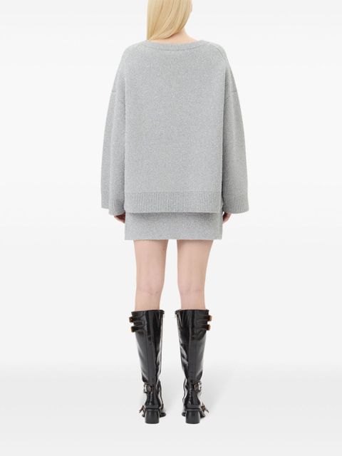GANNI extra-long sleeves sweater - Grey