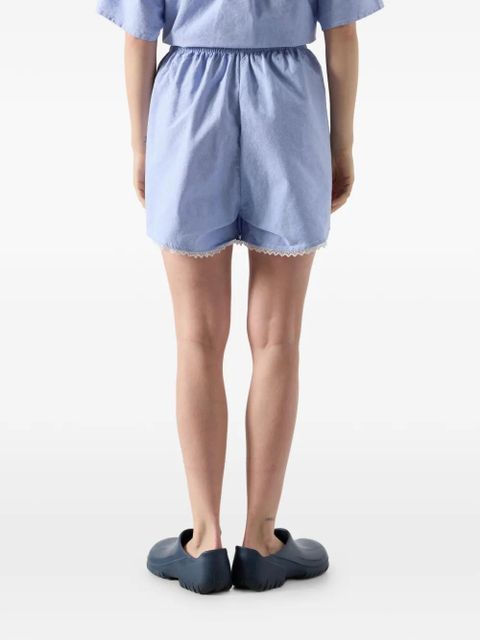 American Vintage Feoly elasticated cotton mini shorts - Blue