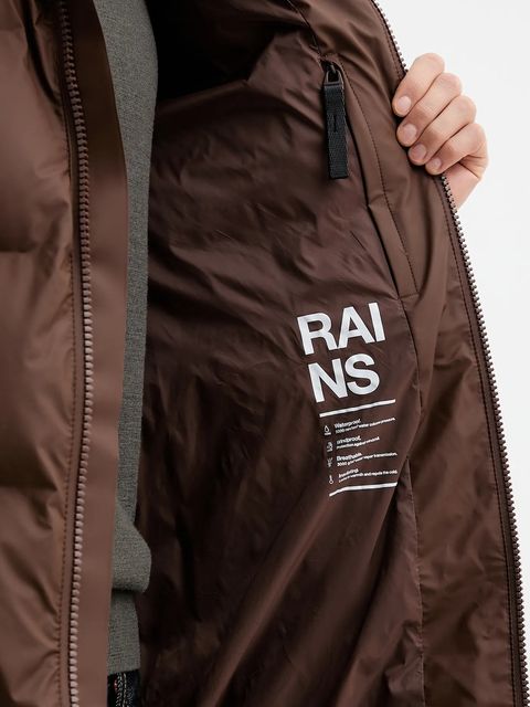 Rains kurtka przeciwdeszczowa Alta Longer Puffer Jacket W3T4 kolor brązowy zimowa 15130.23