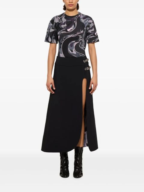 PUCCI orchidee print wool T-shirt - Black