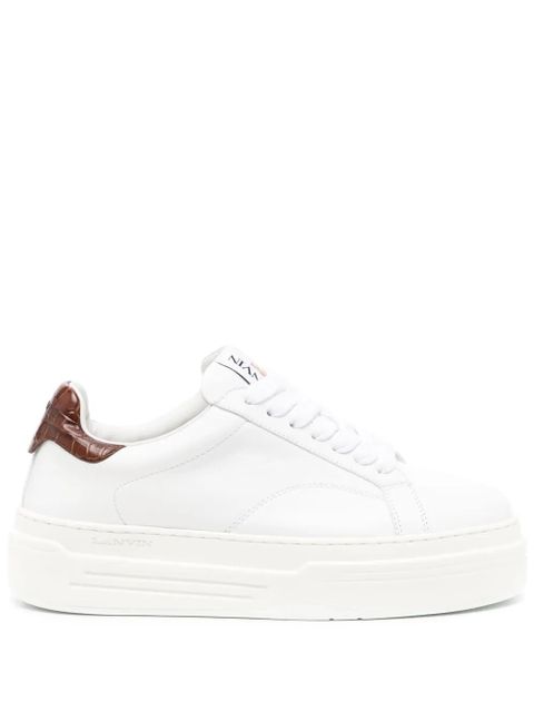 Lanvin DDB0 leather platform sneakers - White - zdjęcie produktu nr 1
