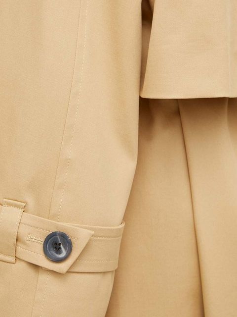 By Malene Birger płaszcz damski kolor beżowy przejściowy dwurzędowy