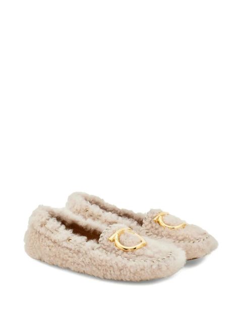 Ferragamo Gancini shearling loafers - Neutrals - zdjęcie produktu nr 2