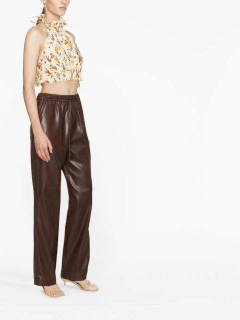 Agua By Agua Bendita Nardo Clementina floral-print cropped top - Neutrals - zdjęcie produktu nr 2