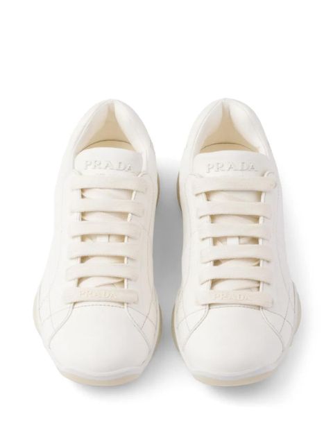 Prada leather sneakers - Neutrals