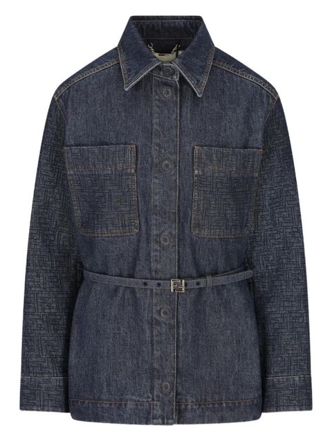 FENDI quilted patch-pocket jacket - Blue - zdjęcie produktu nr 1