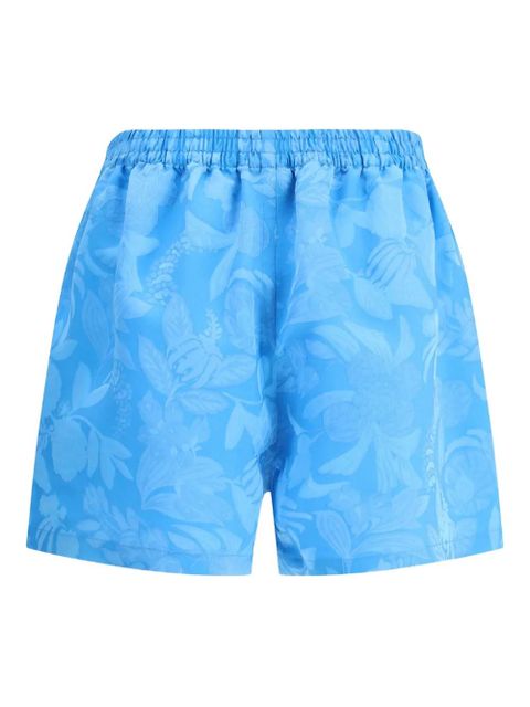 Balenciaga floral-print elastic-waist shorts - Blue - zdjęcie produktu nr 2
