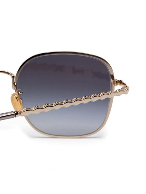 Chloé Eyewear oversize-frame sunglasses - Gold