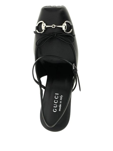 Gucci 95mm metal-clamp pumps - Black