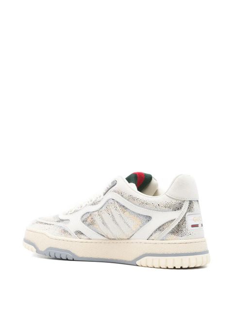 Gucci glitter stripe low-top sneakers - White