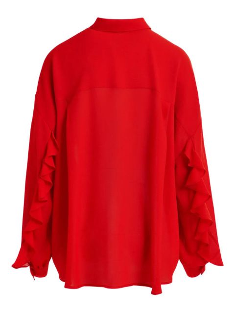 Essentiel Antwerp ruffled sleeves shirt - Red - zdjęcie produktu nr 2