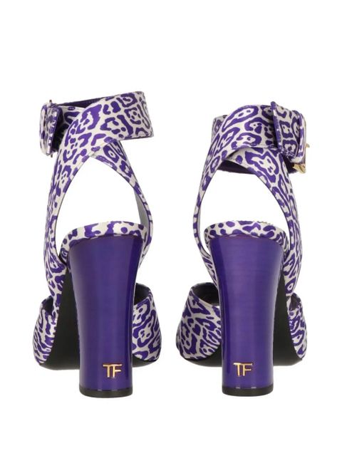 TOM FORD animal-print sandals - Purple