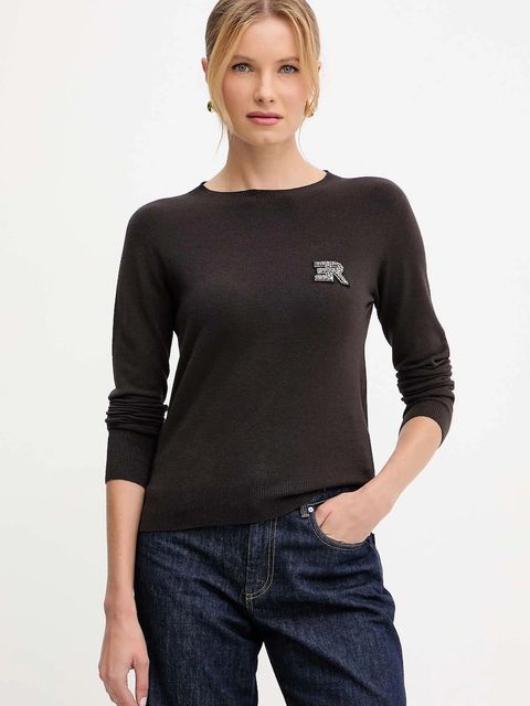 ERMANNO Firenze sweter damski kolor brązowy lekki 57TM047EP2 - zdjęcie produktu nr 1