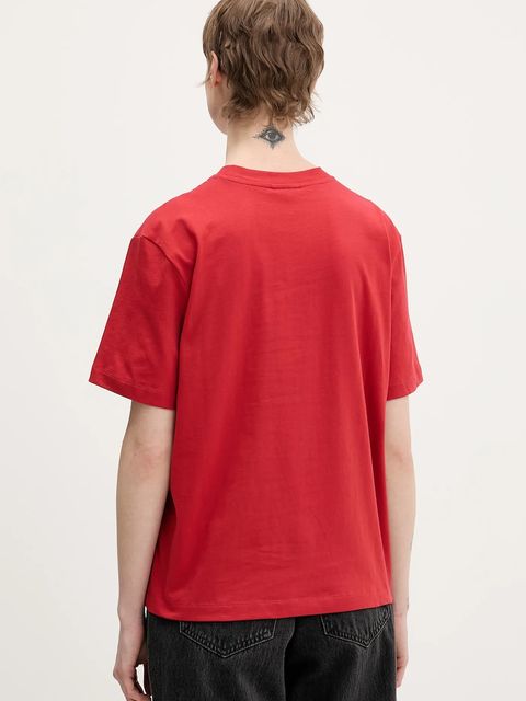 Karl Lagerfeld Jeans t-shirt bawełniany damski kolor czerwony B1W17055
