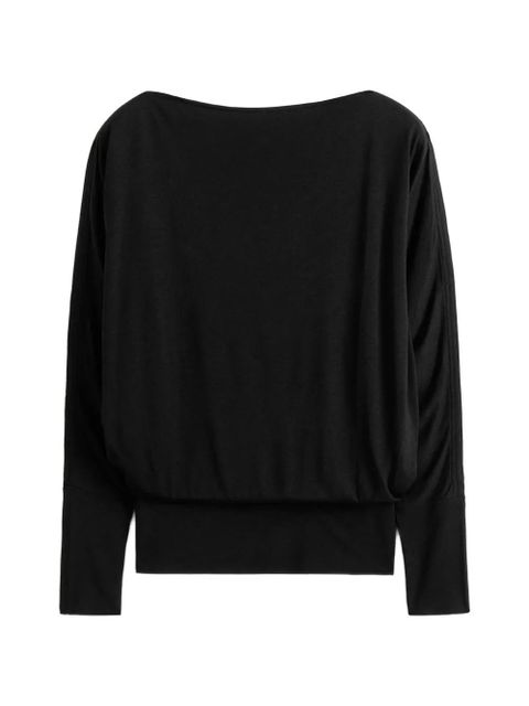 TOTEME boat neck long sleeve top - Black - zdjęcie produktu nr 2