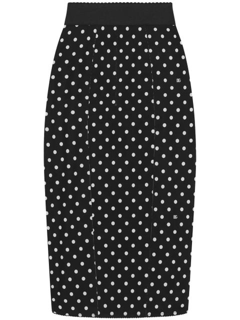 Dolce & Gabbana polka-dot print pencil skirt - Black - zdjęcie produktu nr 1