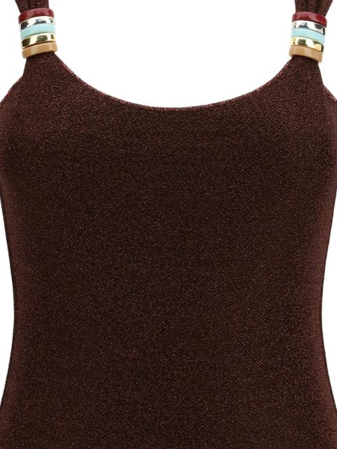 Oséree ring-detail swimsuit - Brown