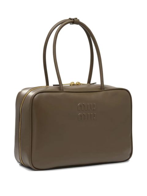 Miu Miu leather tote bag - Green - zdjęcie produktu nr 2
