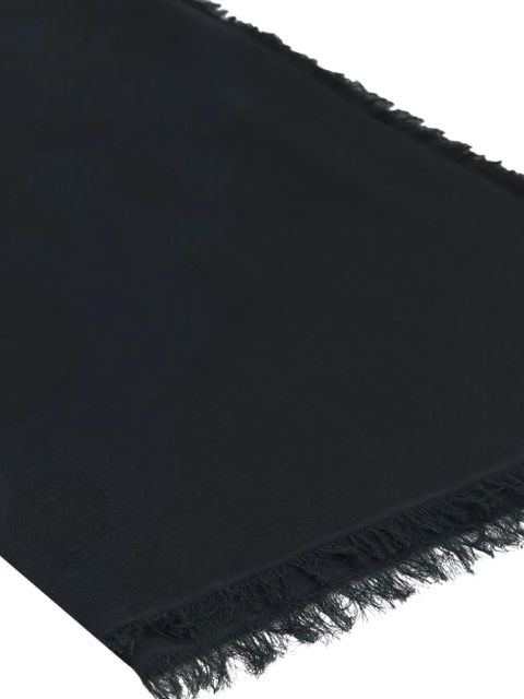 Max Mara Eguale abstract-print fringed stole - Black