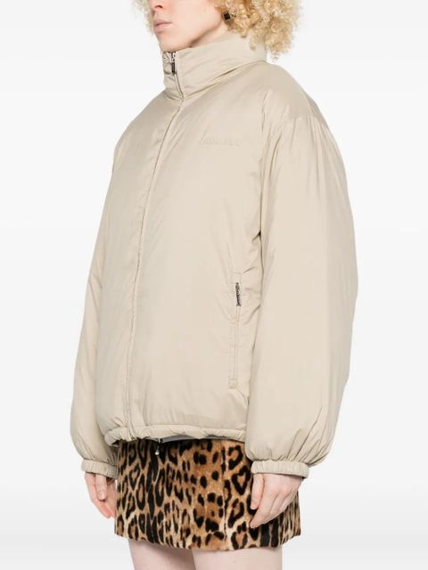 Miu Miu high-neck reversible puffer jacket - Neutrals - zdjęcie produktu nr 2