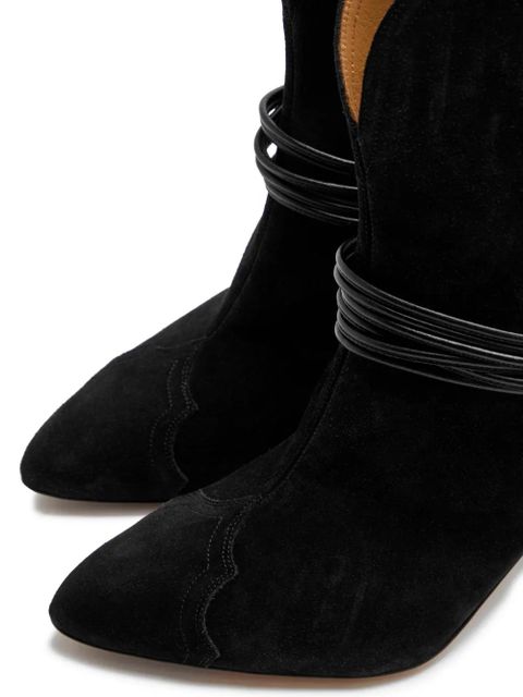 MARANT ÉTOILE 75mm Dytho metallic-detail suede boots - Black