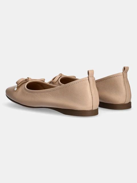 Answear.LAB baleriny skórzane kolor beżowy