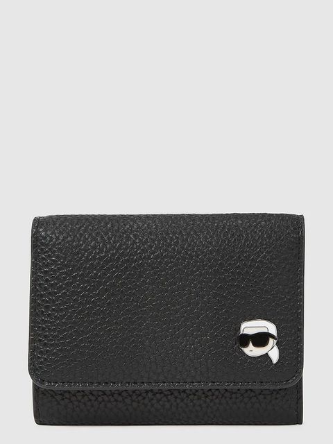 Karl Lagerfeld portfel IKON damski kolor czarny A4W32003 - zdjęcie produktu nr 1