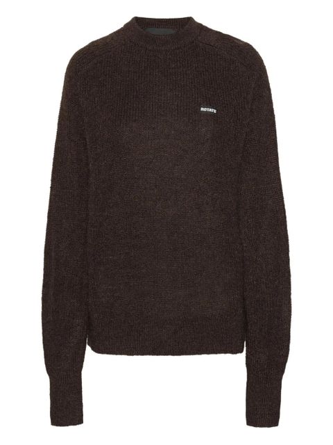 ROTATE BIRGER CHRISTENSEN crew-neck sweater - 2910 - CHICORY COFFEE - zdjęcie produktu nr 1
