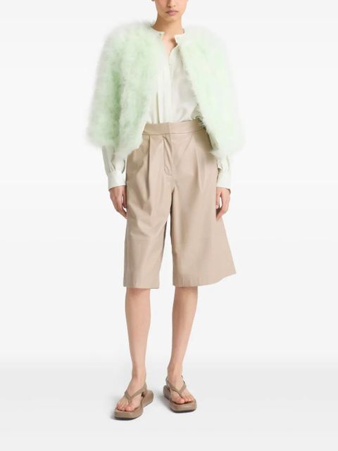 Yves Salomon feather jacket - Green