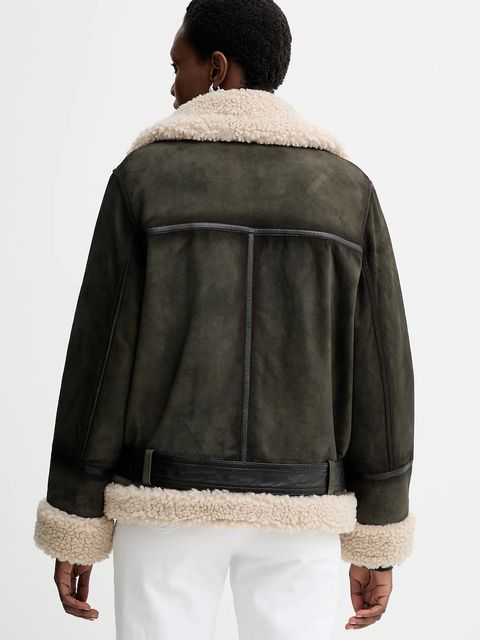 Marc O'Polo ramoneska zamszowa kolor zielony przejściowa 5000006603