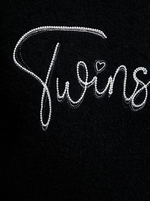 Twinset sweter z domieszką wełny damska kolor czarny 252LL3EAA