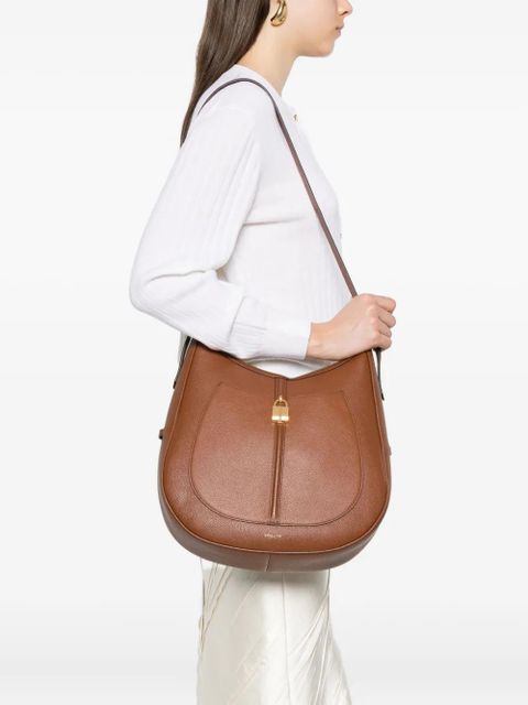 DeMellier small Siena padlock-detail shoulder bag - Brown