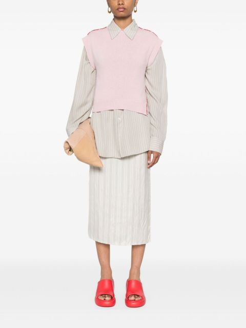 Marni embroidered-logo knitted vest - Pink - zdjęcie produktu nr 2
