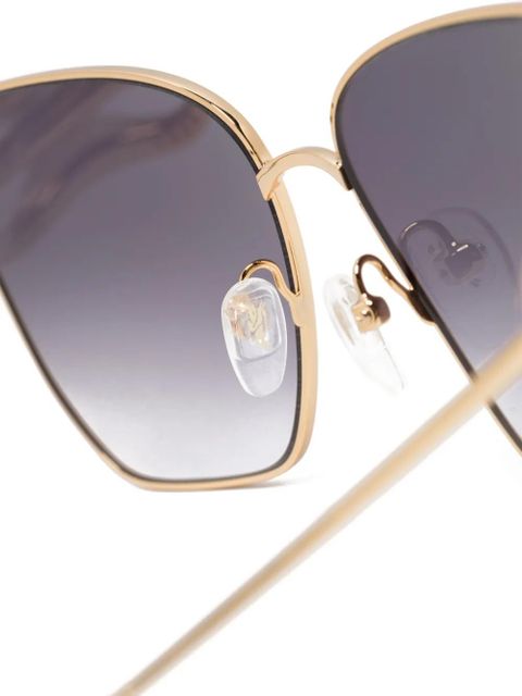 Longchamp oversize-frame sunglasses - Gold