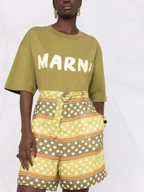 Marni polka-dot print shorts - Green