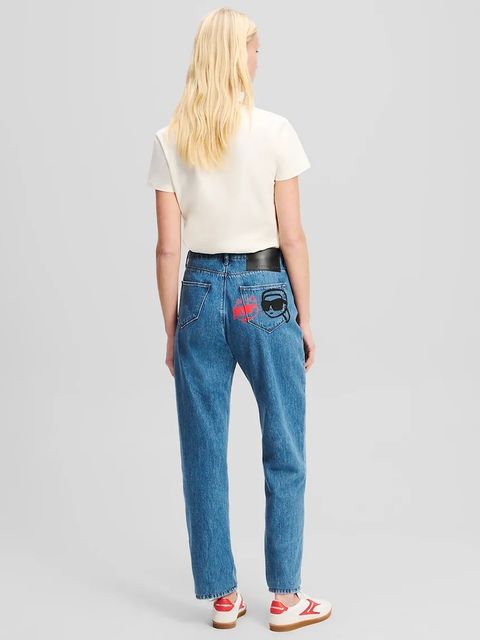 Karl Lagerfeld jeansy IKON damskie kolor niebieski A2W10152 - zdjęcie produktu nr 2