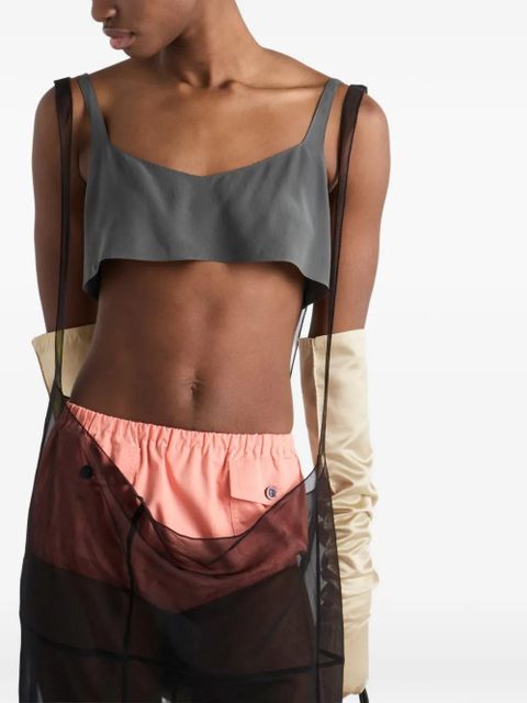 Prada crepe de chine top - Grey