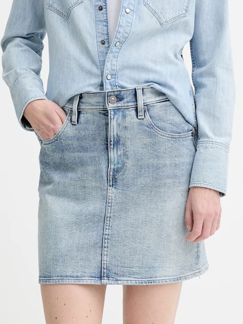 G-Star spódnica jeansowa kolor niebieski mini prosta D24387-D930 - zdjęcie produktu nr 1