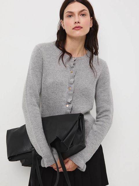 Medicine kardigan z wełną damskie kolor szary - zdjęcie produktu nr 2