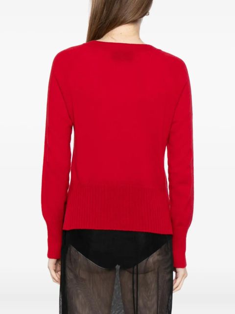 Simone Rocha embellished cashmere cardigan - Red