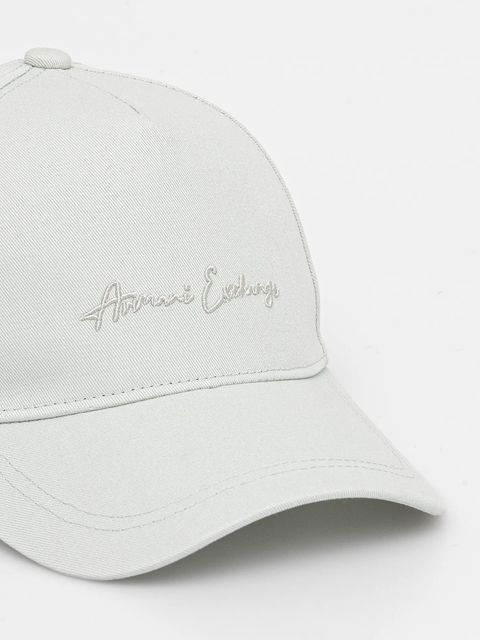 Armani Exchange czapka z daszkiem bawełniana kolor zielony z aplikacją XW000956 AF13848 - zdjęcie produktu nr 2