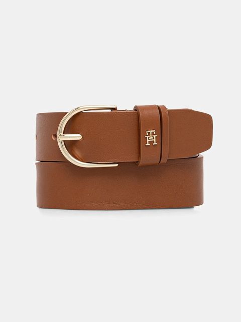 Tommy Hilfiger pasek skórzany damski kolor brązowy AW0AW17757 - zdjęcie produktu nr 1