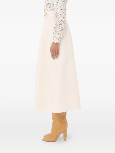 Valentino Garavani crepe couture midi skirt - Neutrals